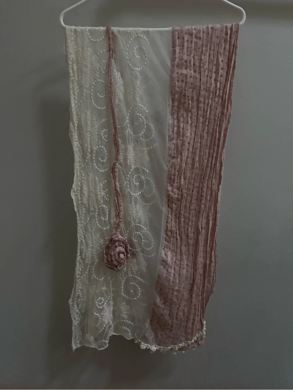Multiway Lace Rosette Scarf Shrug Shawl Cottagecore Fairy